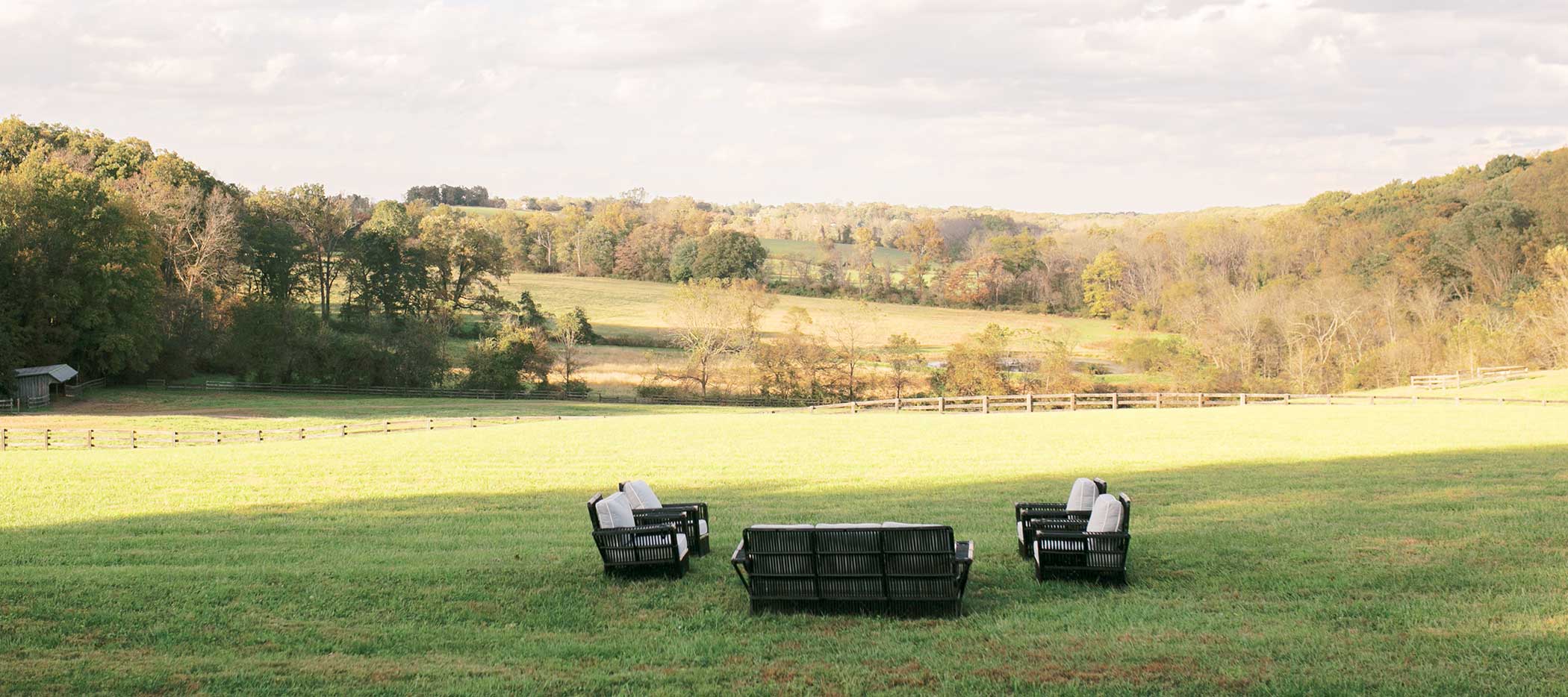 Outdoor seating at Harford Hill