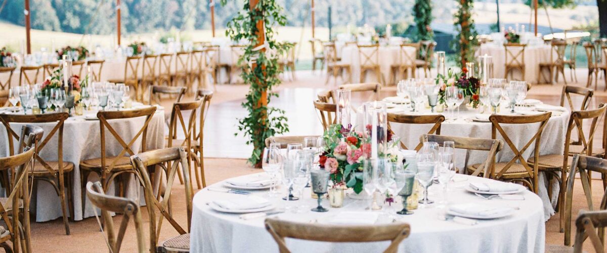 Table settings at Harford Hill