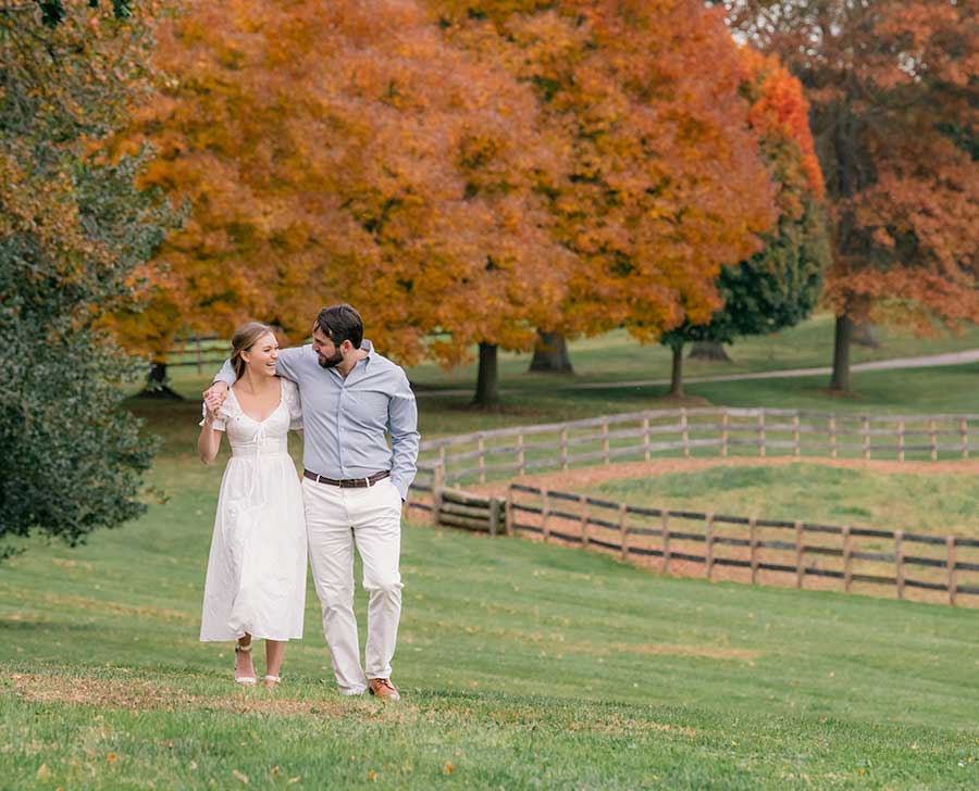 Couple in the Fall Harford Hill