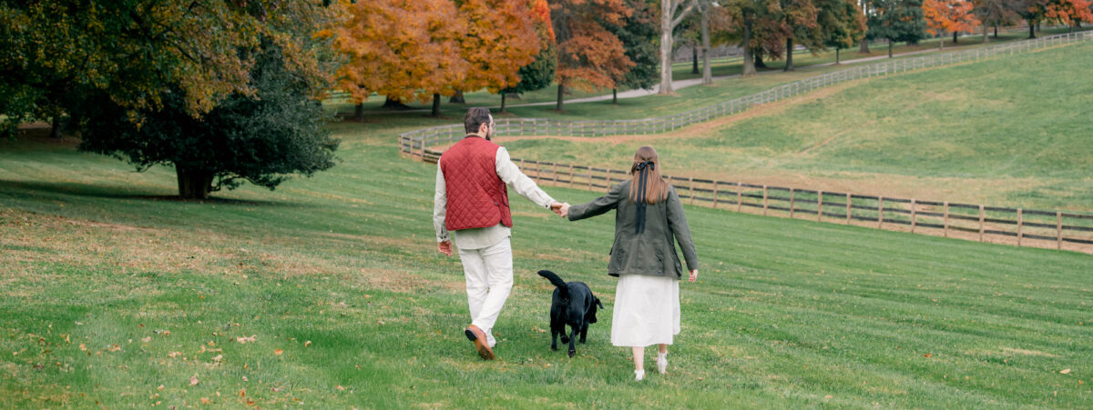 Couple Walking in the Fall